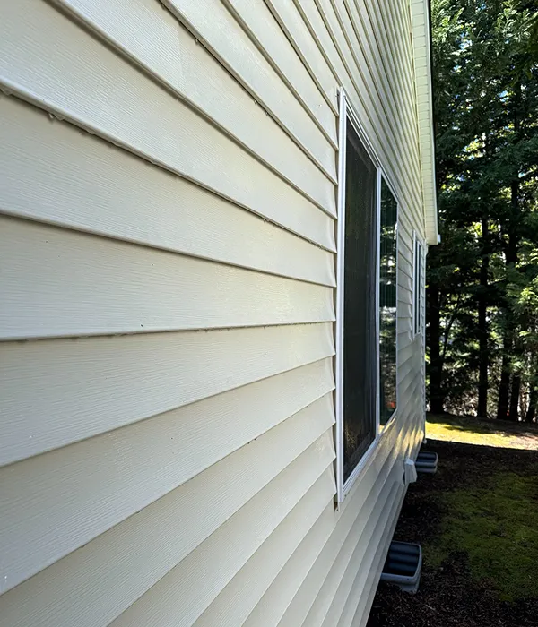 Clean siding after exterior wash